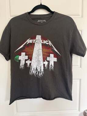 Metallica Master of Puppets Revamp Vintage Charcoal T-Shirt Size Small